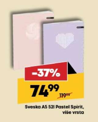 Sveska A5 52l Pastel Spirit