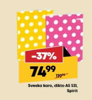 Sveska karo, dikto A5 52l, Špirit