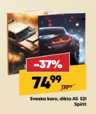 Sveska karo, dikto A5 52l