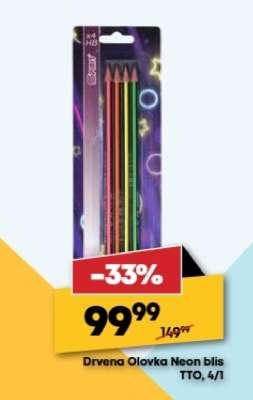 Drvena Olovka Neon blis