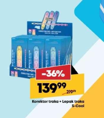 Korektor traka + Lepak traka S-Cool