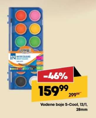 Vodene boje S-Cool, 12/1, 28mm
