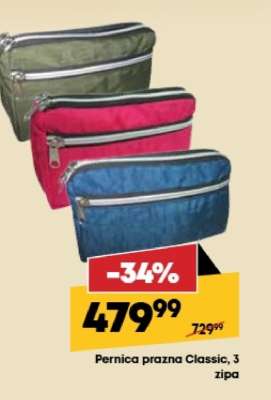 Pernica prazna Classic, 3 zipa