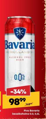 Pivo Bavaria bezalkoholno 0.0, 0,5L