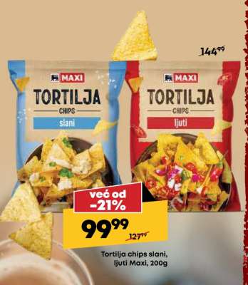 Tortilja chips slani, ljuti Maxi