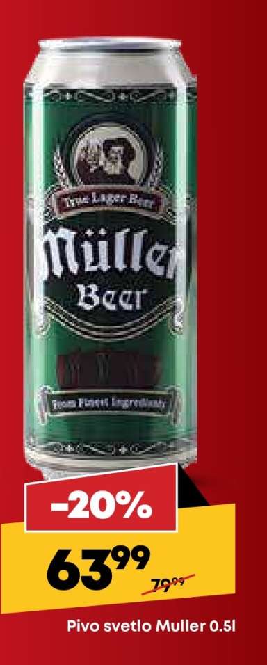 Pivo svetlo Muller , 0.5l