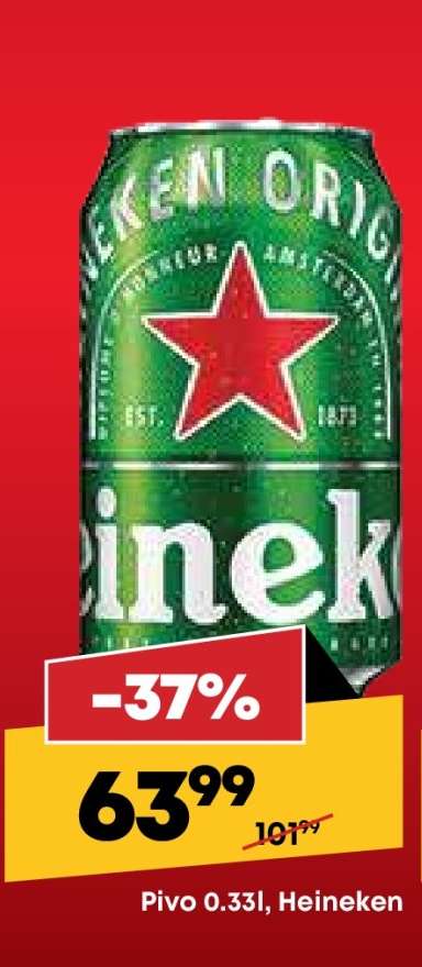 Pivo 0.33l, Heineken
