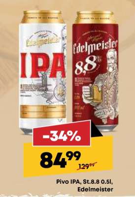 Pivo IPA, St.8.8 0.5l, Edelmeister