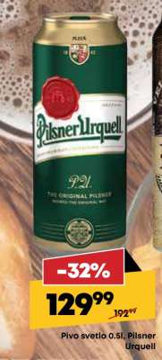 Pivo svetlo 0.5l, Pilsner Urquell