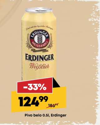 Pivo belo 0.5l, Erdinger