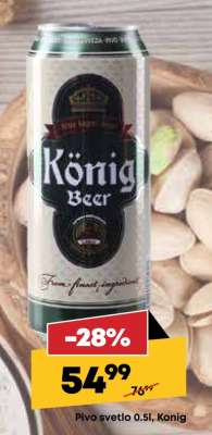 Pivo svetlo 0.5l, Konig