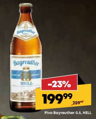 Pivo Bayreuther 0.5, HELL