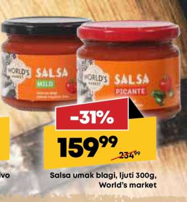 Salsa umak blagi, ljuti 300g, World's market