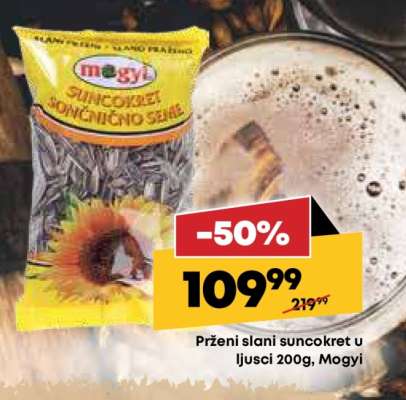 Prženi slani suncokret u ljusci 200g, Mogyi