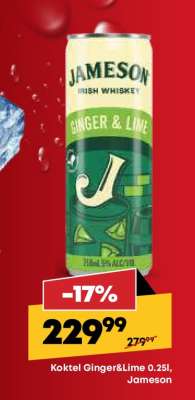 Koktel Ginger&Lime 0.25l, Jameson