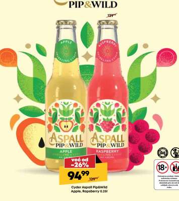 Cyder Aspall Pip&Wild Apple, Raspberry 0,25l
