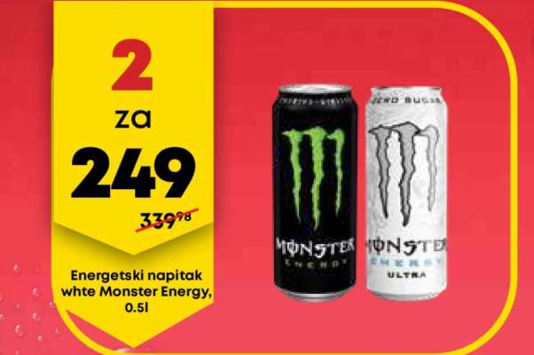 Energetski napitak white Monster Energy, 0.5l