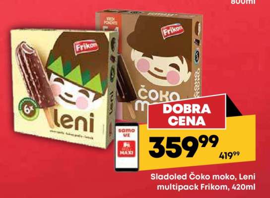 Sladoled Čoko moko, Leni multipack Frikom, 420ml
