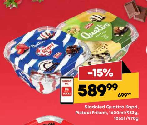 Sladoled Quattro Kapri, Pistaći Frikom