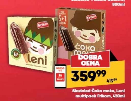 Sladoled Čoko moko, Leni multipack Frikom, 420ml