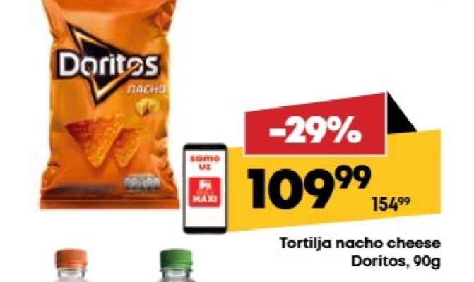 Tortilja nacho cheese Doritos, 90g