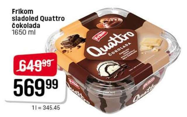 Frikom sladoled Quattro čokolada