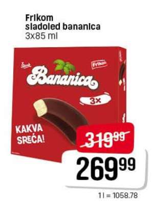 Frikom sladoled bananica 3x85 ml