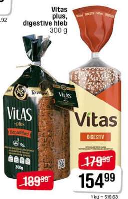 Vitas plus, digestive hleb 300 g