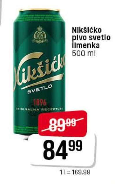 Nikšićko pivo svetlo limenka 500 ml