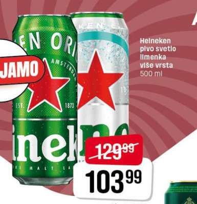 Heineken pivo svetlo limenka