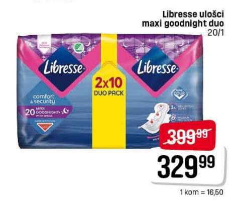 Libresse ulošci maxi goodnight duo
