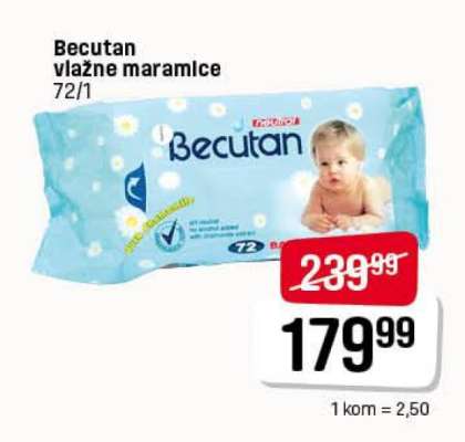 Becutan vlažne maramice