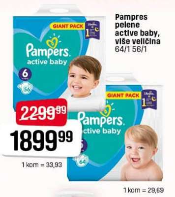 Pampers pelene active baby