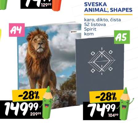 SVESKA ANIMAL; SHAPES