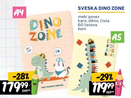 SVESKA DINO ZONE