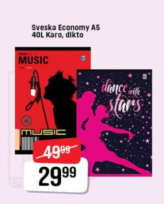 Sveska Economy A5 40L Karo, dikto
