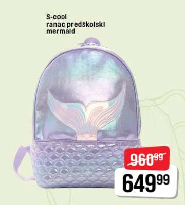 S-cool ranac predškolski mermaid