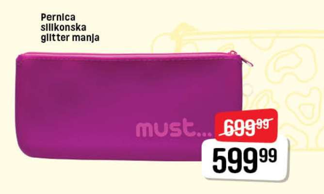 Pernica silikonska glitter manja