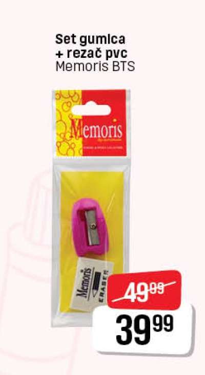 Set gumica + rezač pvc Memoris BTS