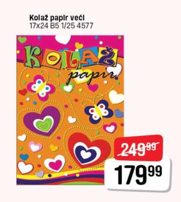Koláž papír večl