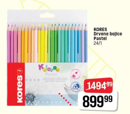KORES Drvene bojice Pastel 24/1