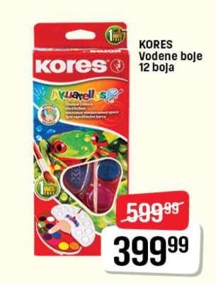 KORES Vodene boje 12 boja