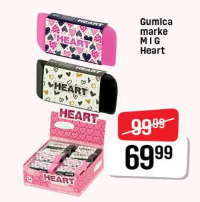 Gumica marke M I G Heart