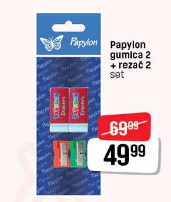 Papylon gumica 2 + rezač 2 set