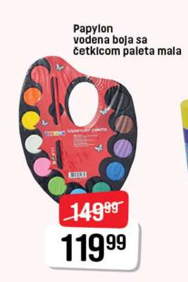 Papylon vodena boja sa četkicom paleta mala