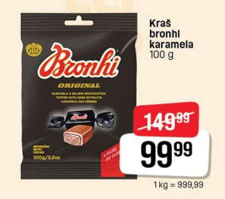 Kraš Bronhi Karamela 100 g