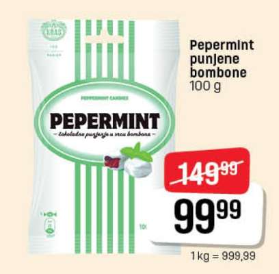 Pepermint punjene bombone