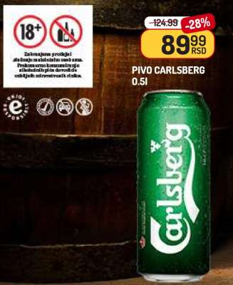 Pivo Carlsberg 0,5l