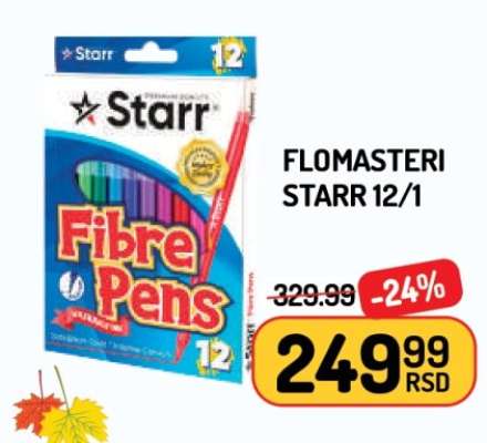 Flomasteri Starr, 12/1