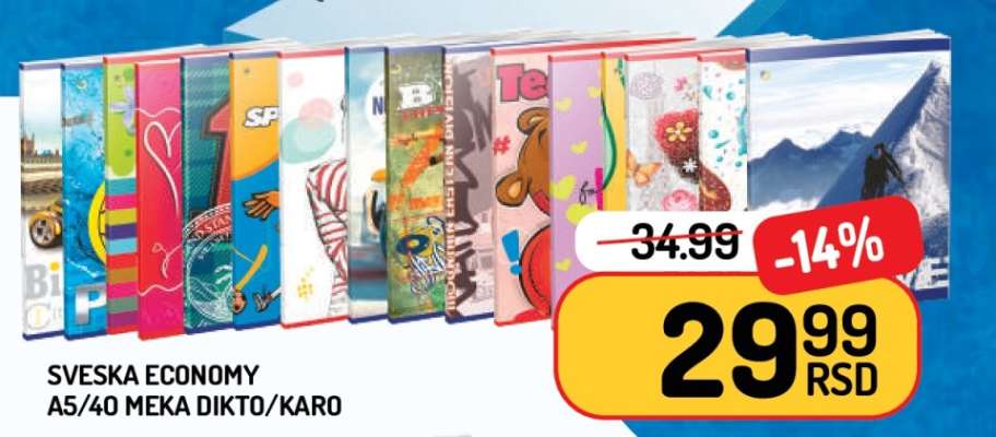 SVESKA ECONOMY A5/40 MEKA DIKTO/KARO